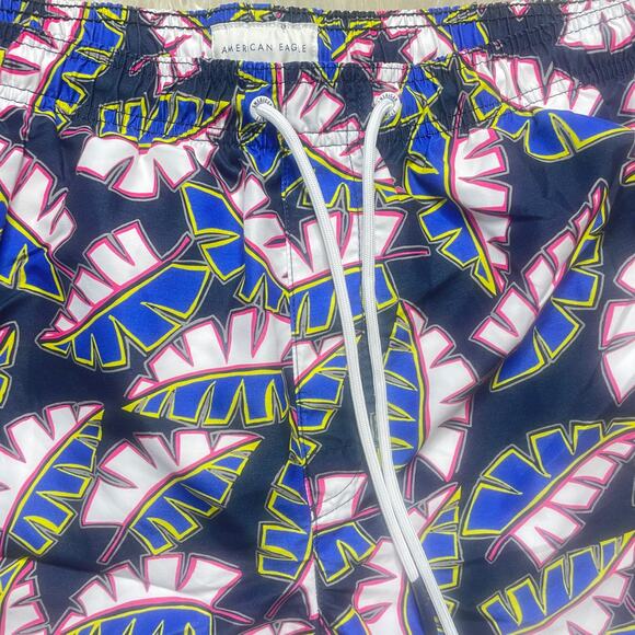 American Eagle AEO Tropical Palm Leaf Swim Shorts Trunks Men's Size XXL - Picture 6 of 10
